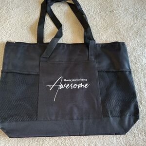 Black Canvas Tote Bag